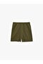 Seam Detail Pocketed Drawstring Waist Shorts - 4