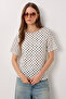 Polka Dot Sandy Knitted Blouse Lcr0121 White - 3
