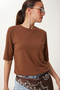 Padded Interlock T-Shirt Lus0085 Kakao - 2