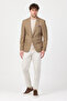 Drs Pieros Men's Mustard Cotton Blend Slim Fit Four-Season Blazer Jacket with Suede Elbows - 2