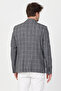 Lazue Men's Black-Grey Polyviscon Fabric Slim Fit Mono Collar Sports Blazer Jacket - 8