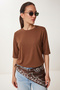Padded Interlock T-Shirt Lus0085 Kakao