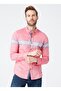 Men's Grady Woven U.Sleeve Shirt Red Striped 212 LCM241005 - 3