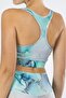 High Waist Digital Print Bottom Top Tights and Bustier Set C-1112 - 4