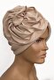 Bonnet Ready Turban Stylish Floral Stitched Lined Beige - 2