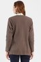 Women's Mink Sides Embroidered Striped Knitwear Knitted Cardigan - 3