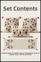 Decorative Punch Embroidered Daisy Pattern Throw Pillow Runner Set 2 Square 1 Rectangular Throw Pillow 1 Runner Set