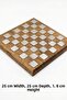 Premium Luxury Wooden Stone Chess Set Silver Special Design Decorative Vip Gift Set 25X25 cm - 3