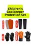 Gk Degaj Kids Goalkeeper Gloves with Wrist Bandage Goalkeeper Gloves Knee Pads Shin Guard Set