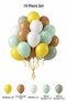 Mermaid Themed Balloon Set Yellow Caramel 19 Pieces Girls Birthday Party Decoration