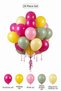 Rainbow Themed Balloon Set Fuchsia Yellow 20 Pieces Girls Birthday Party Decoration
