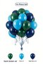 Spiderman Themed Balloon Set Dark Green Midnight Blue 16 Pieces Boy's Birthday Party Decoration