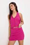 Fuchsia Aerobin Vest Mini Skirt Woven Bottom - Top Set Twoss26Au00093 - 2