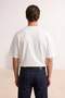 Ecru Oversize/Wide Cut Printed 100% Cotton T-Shirt Tmnss26Ts00049 - 3