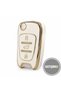 Luxury Hyundai Accent Era I20 I30 I35 iX35 Elantra Switchblade Nano Key Case White Gold Color - 2