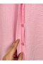 Strawberry Shoulder Gathered Hidden Placket Balloon Sleeve Shirt-Na769 Pink - 4