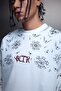 Men's White Shadow of Sltr Boxy Fit Long Sleeve Tshirt - 6