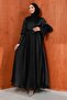 Black Side Tie Evening Dress - 3