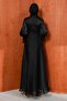 Black Side Tie Evening Dress - 5