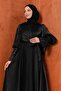 Black Side Tie Evening Dress - 2