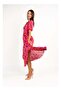 Cotton Pink Puff Sleeve Charlotte Midi Dress - 5