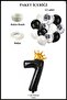 7 Number Black Foil Balloon, King's Crown and Black Balloon Set with Confetti - 3
