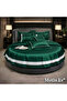 100% Cotton Satin 6 Piece King Size Round Duvet Cover Set