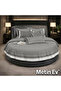 100% Cotton Satin 6 Piece King Size Round Duvet Cover Set