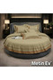 100% Cotton Satin 4 Piece Single Round Duvet Cover Set