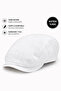 White Men's Cap Hat – 100% Linen Summer Wear |   British Style (Peaky Blinders) |   Flat Cap M-L - 2