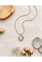 Non-Tarnish Steel White Pearlescent Enameled Heart Necklace