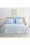 Double Floral Patterned Multi-Purpose Bedspread & Pique Set with 4 Pillowcases and Elastic Sheets - 2