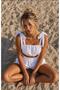 White Cotton Shorts Set – Summer Comfortable Women's Outfit with Crop Blouse 9025