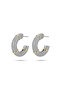 Steel Double Color Hoop Earrings