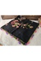 Cenk and Reyhan Exquisite Handcrafted Needlework Embroidery Writing/Needlework/Yemeni Handwork/Tulle Cloth/Head Covering - 3