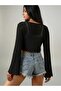 Openwork Spanish Sleeve Knitwear Crop Cardigan - 2