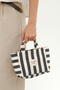 Striped Mini Canvas Tote Bag & Adjustable Strap (25 * 15) (Handle 24 cm) - 7