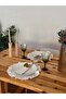 2-Piece Natural Raw Linen Round Ruffle Detail Placemat / Charger - 5