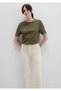Lace Detailed Khaki T-Shirt Regular Fit / Regular Cut 1613515-71549 - 2
