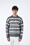 Color Gradient Fleece-Lined Knitwear Sweater - 4