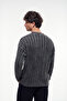 Washable Crew Neck Patterned Knit Sweater - 5
