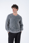 Round Neck Washed Knit Sweater - 2