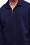 Loose Fit Half Zip Sweatshirt - 4