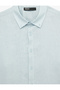 Regular Fit Button-Down Collar Long Sleeve Linen Shirt - 6