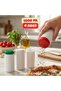 Wide Hole Plastic Spice Jar Set of 4 – 1000 ml - Spice Bottle with Colorful Lids