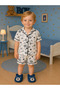 Baby Boy Striped Cotton Top and Bottom Pajama Set