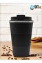 Stainless 304 Steel Thermos Cup - 500ml Mug, Double Layer, Leak-Proof, Car Coffee Tea Thermos - 3