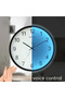 Silent Wall Clock 12 Inch with Voice Control LED Light Large Luminous Numbers Non Ticking Q - 2
