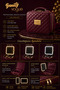 Genuine Leather Makeup Bag with 3 Led Lights and Mirror - Shockproof Luxury Organizer with Adjustable Compartments - Burgundy - 3