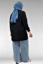 58013 Plus Size Combed Cotton Tunic with Star and Stone Detail on the Front - Black - 5